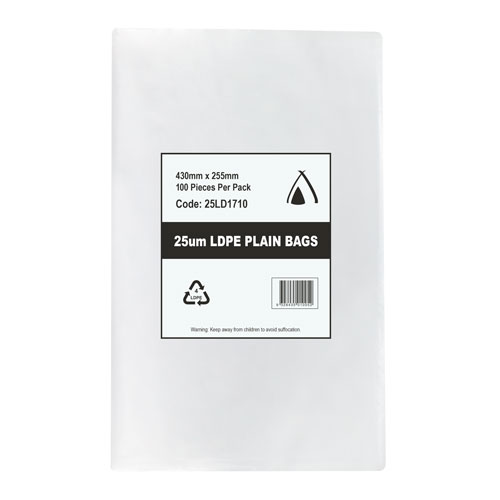 LDPE 25μm Bag 15" x 12"