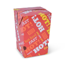 Printed "Hot Food Fast" Large Chip Carton