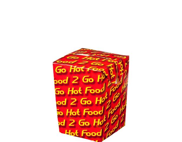 Printed "Hot Food 2 Go™" Small Chip Box