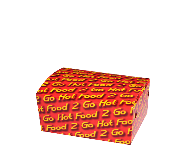 Printed "Hot Food Fast" Small Chip Carton