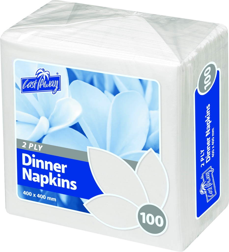 Napkin Dinner 2 Ply - White