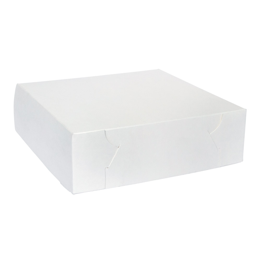 Cake Box White Lined 8" x 8" x 2.5"