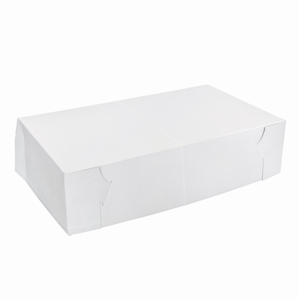 Cake Box White Lined 1/4