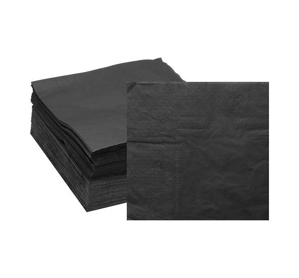 Napkin Cocktail 2 Ply - Black