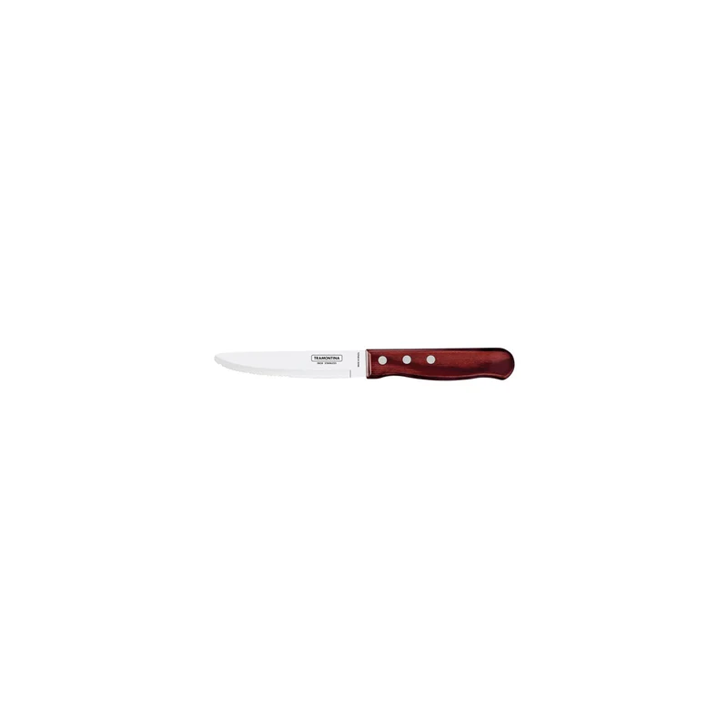 Tramontina Steak Knife 5" Serrated Wide Red