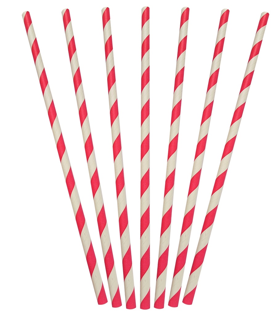 Red Striped Straw