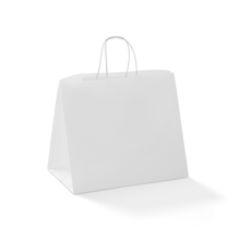 Carry Bag White Paper Small Boutique