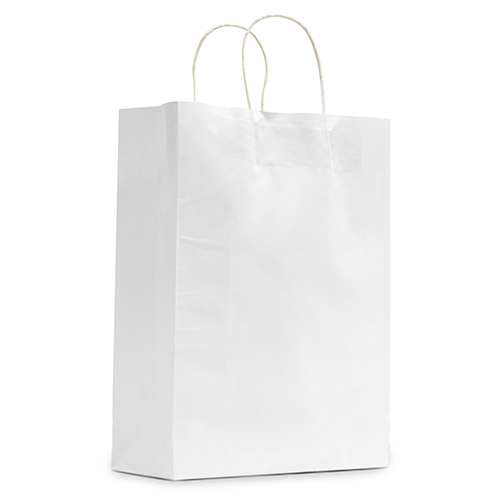 Carry Bag White Paper Medium