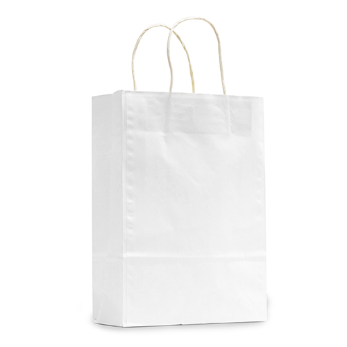 Carry Bag White Paper Small 