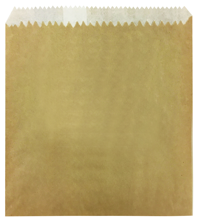 No. 1 Brown Square Greaseproof Lined Paper Bag