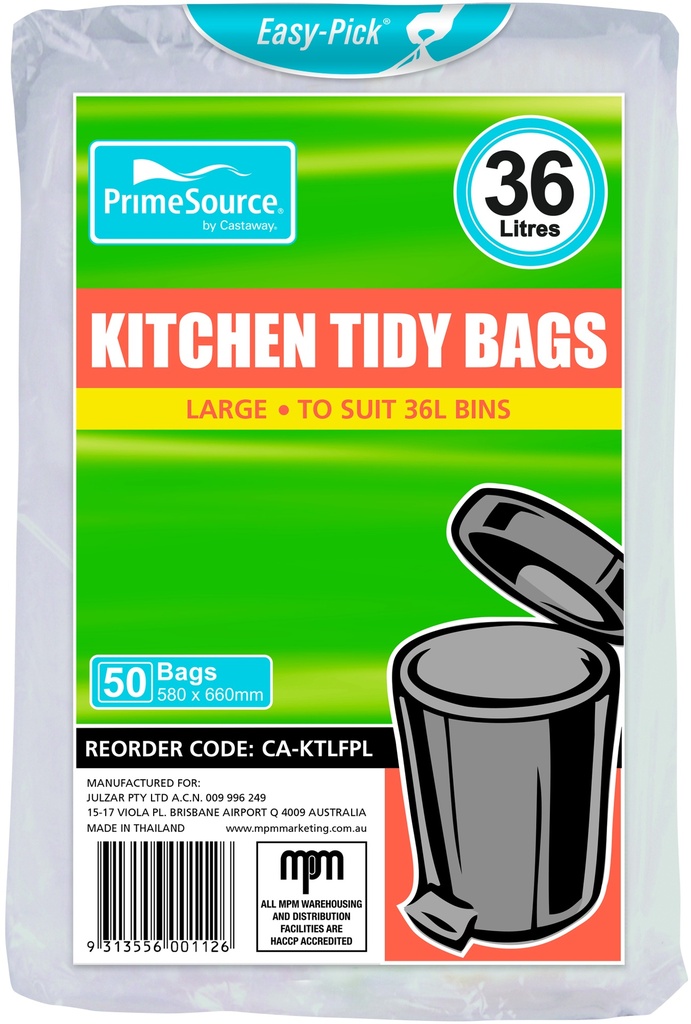 Kitchen Tidy Bin Liner Roll 36L