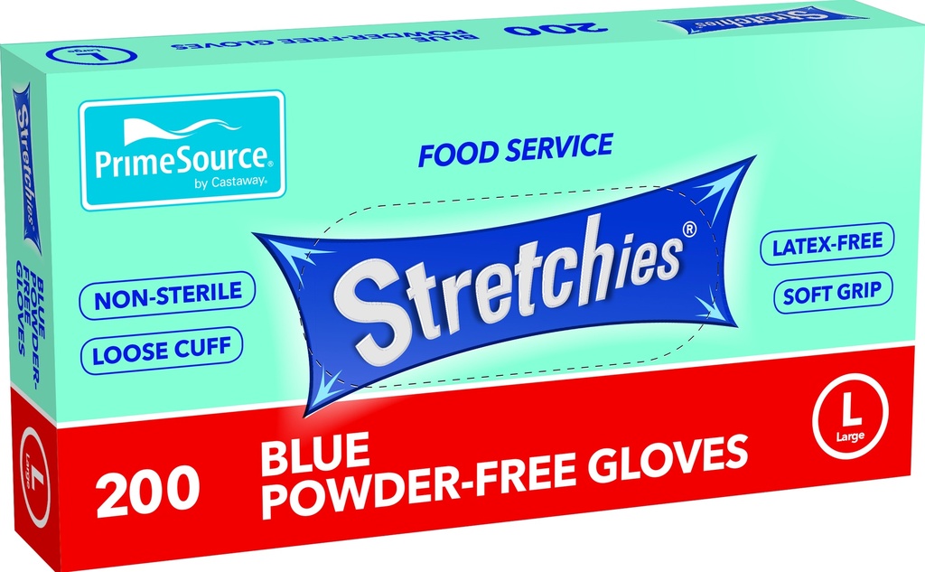 Glove Stretchies Blue Large