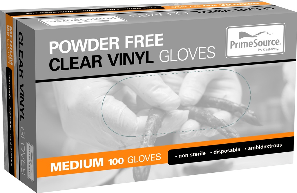 Glove Vinyl Clear Medium