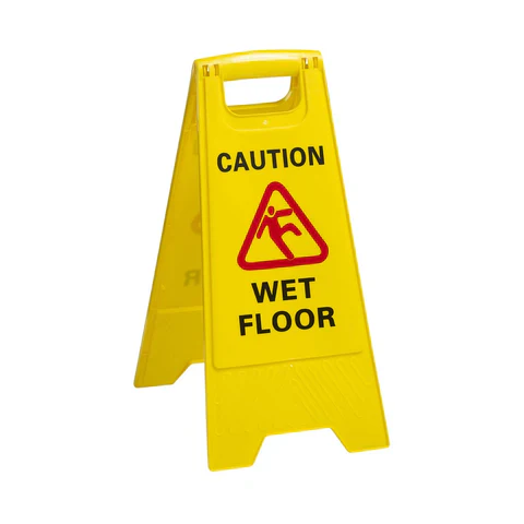 Caution Wet Floor Yellow Sign 