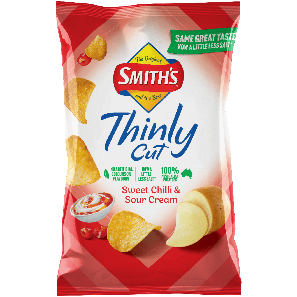 Smiths Thinly Sweet Chilli + Sour Cream 175g