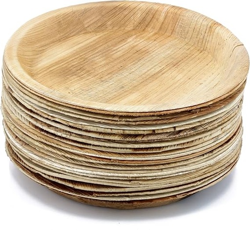 [B-PLEAFRND150] Palm Leaf Round Plate - 15cm