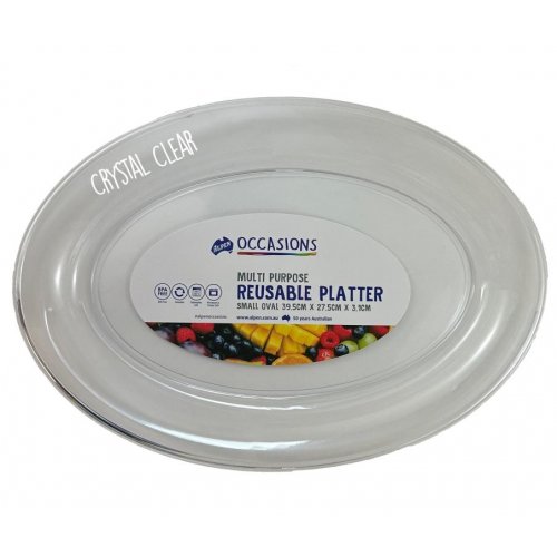 [C-ALP376537] Oval White Platter Large 