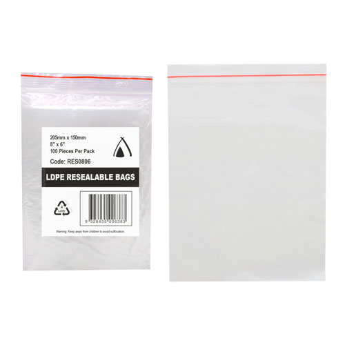 [C-CS68] Resealable Bag 6" x 8"