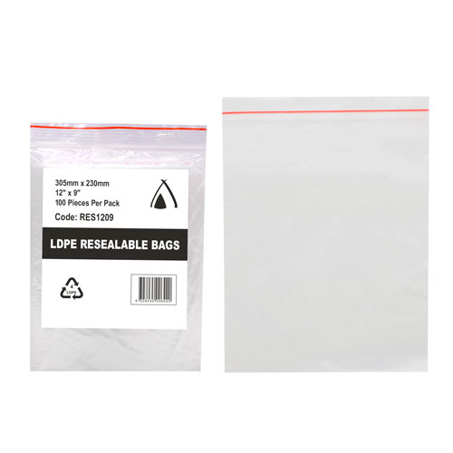 [C-CS91275] Resealable Bag 9" x 12"