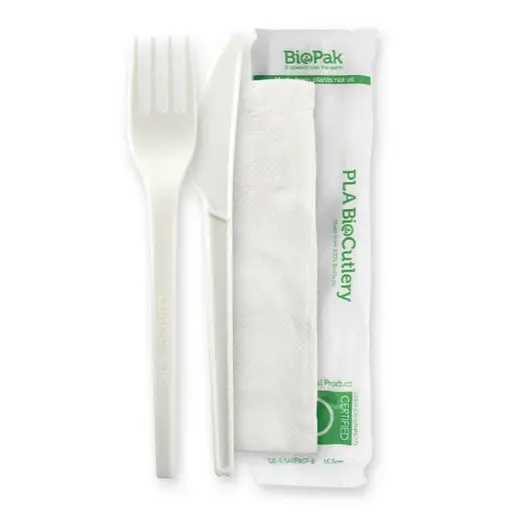 [C-MPPLA] Meal Pack PLA - Knife, Fork + Napkin