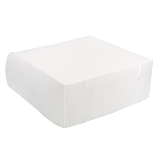 [E-CCW10104] Cake Box White Lined 10" x 10" x 4"