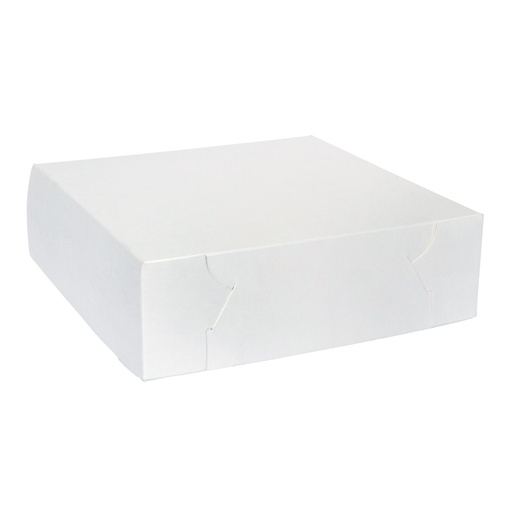 [E-CCW8825] Cake Box White Lined 8" x 8" x 2.5"