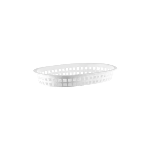 [G-BASKETREC] Plastic Bread Basket Rectangular White 