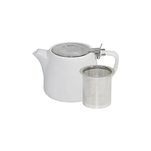 [G-TEAPOTW500] Teapot White Stackable 500mL