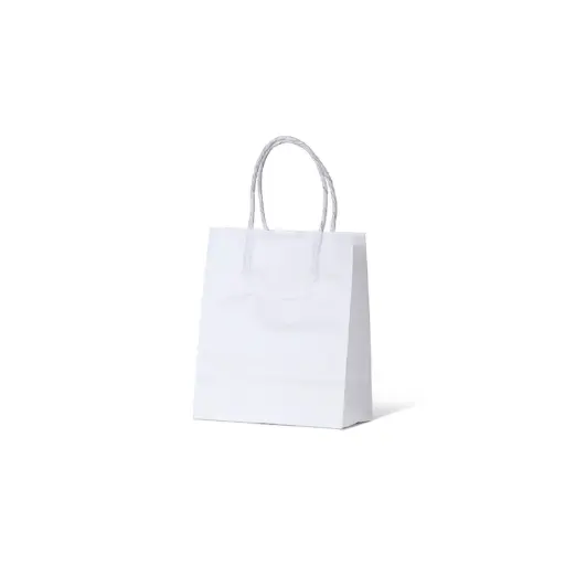 [H-PCBRUNTWH] Carry Bag White Paper Runt 