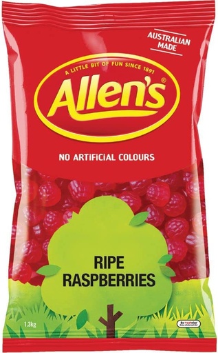 [A-13KGRASP] Allens Ripe Raspberries 1.3kg