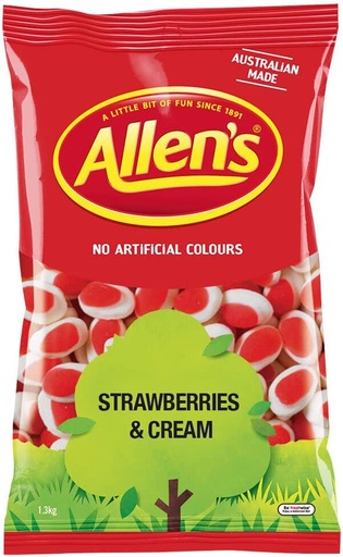 [A-13KGSC] Allens Strawberry & Cream 1.3kg